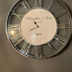 Silver Wall Clock